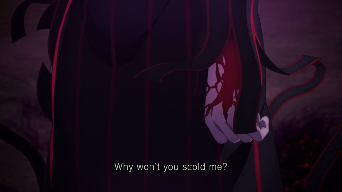 As dark Sakura,she wanted to be scold by Shirou, for him to give up on her to not become a poison to his life.However,Shirou was mistaken in understanding Sakura,the one he needed to face head-on is not Zouken,but her.