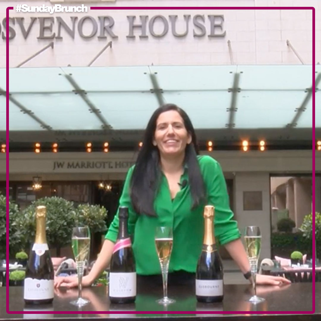 Time for <a href="/Karina_EliasUK/">Karina Elias</a> to teach us about English sparkling wines!🥂#SundayBrunch