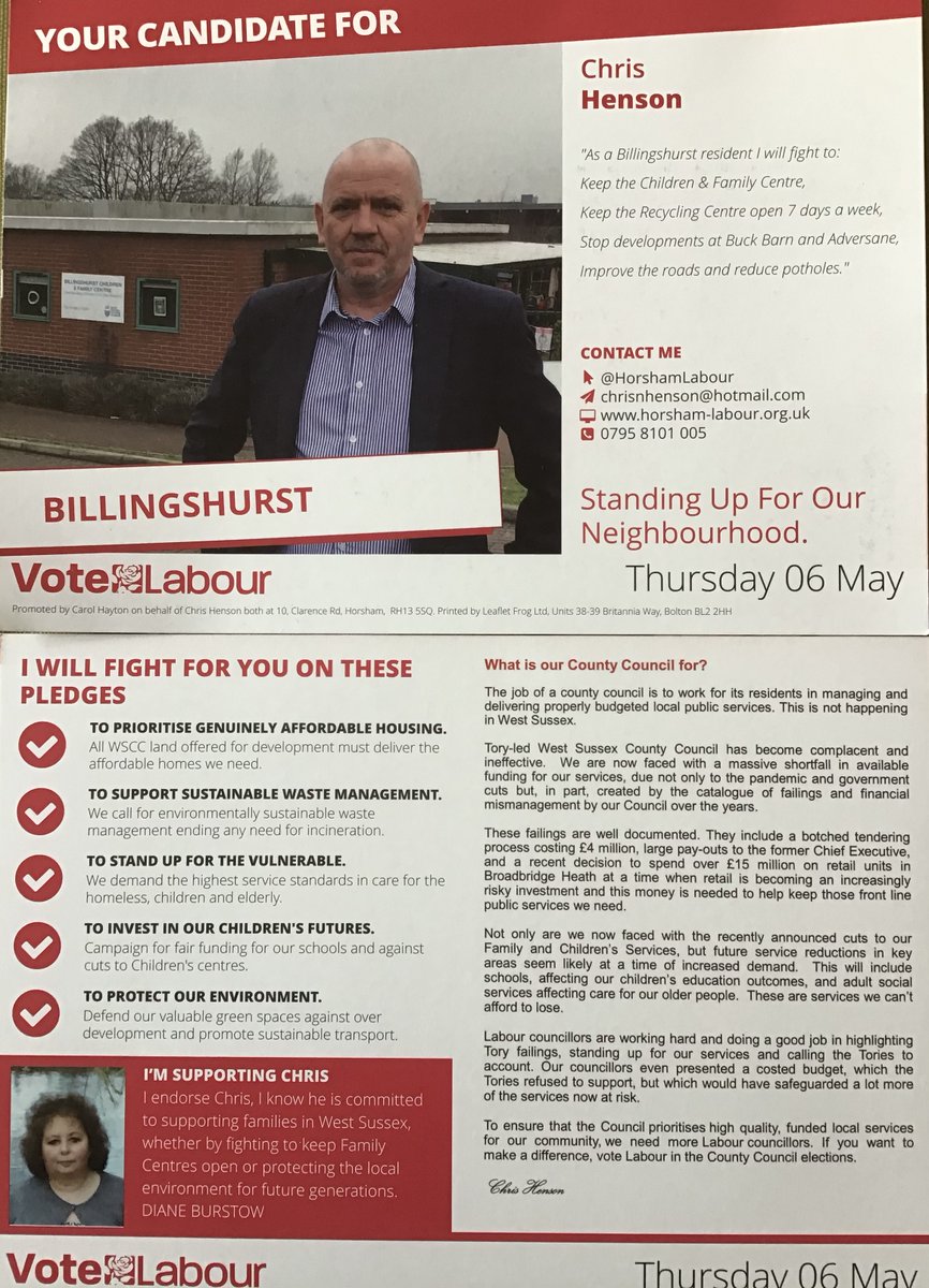 Henson4Billing1's tweet photo. Think Labour, Vote Labour on 6th May in #Billingshurst #BarnsGreen #Coneyhurst #Coolham #Shipley #FiveOaks #Adversane there is no tactical vote. https://t.co/RrMHp8zQKq