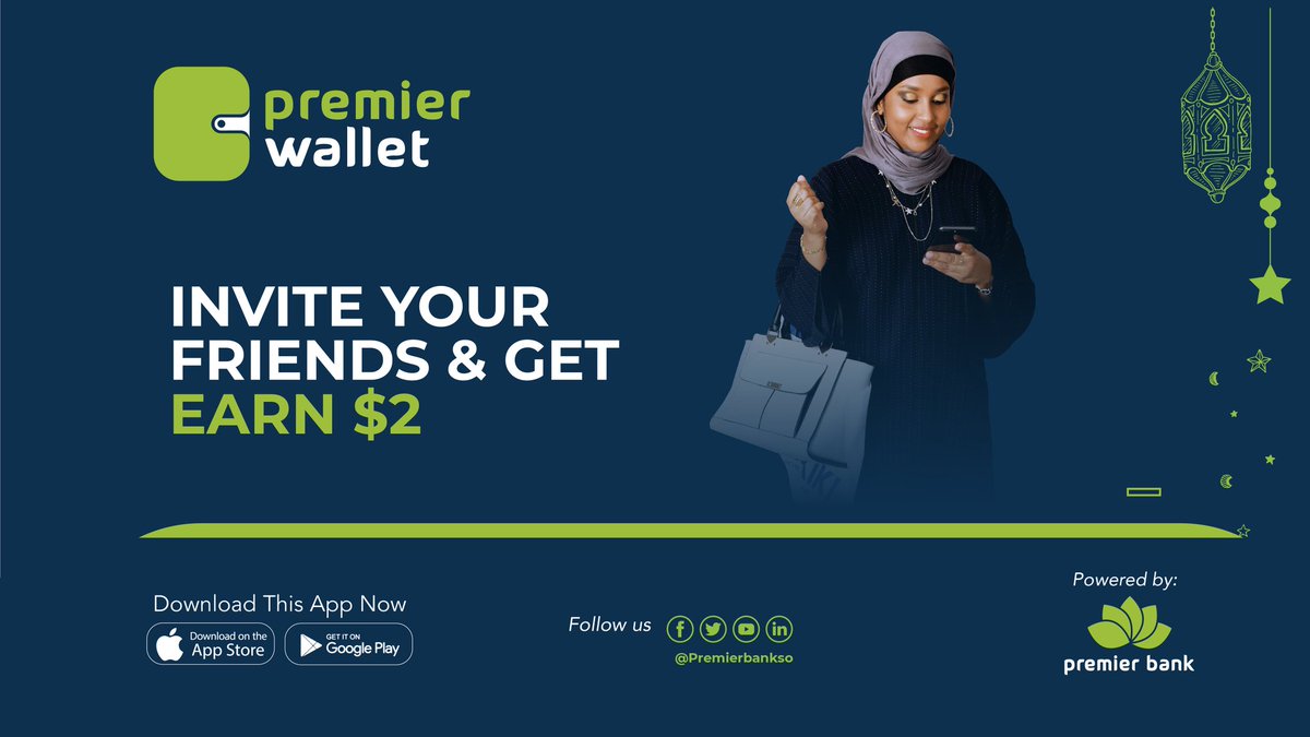 premierbankSO's tweet photo. Ku casuum asxaabtaada Premier Wallet oo hel lacag abaalmarin $2.💵
Si aad u dirto fariinta casuumadda raac tilmaamahan:
1- Taabo > Menu
2- Taabo > Invite a Friends.
3- Taabo > Invite 
4- Dooro asxaabtaada aad u dirayso casuumaada. https://t.co/htPPVvwygQ