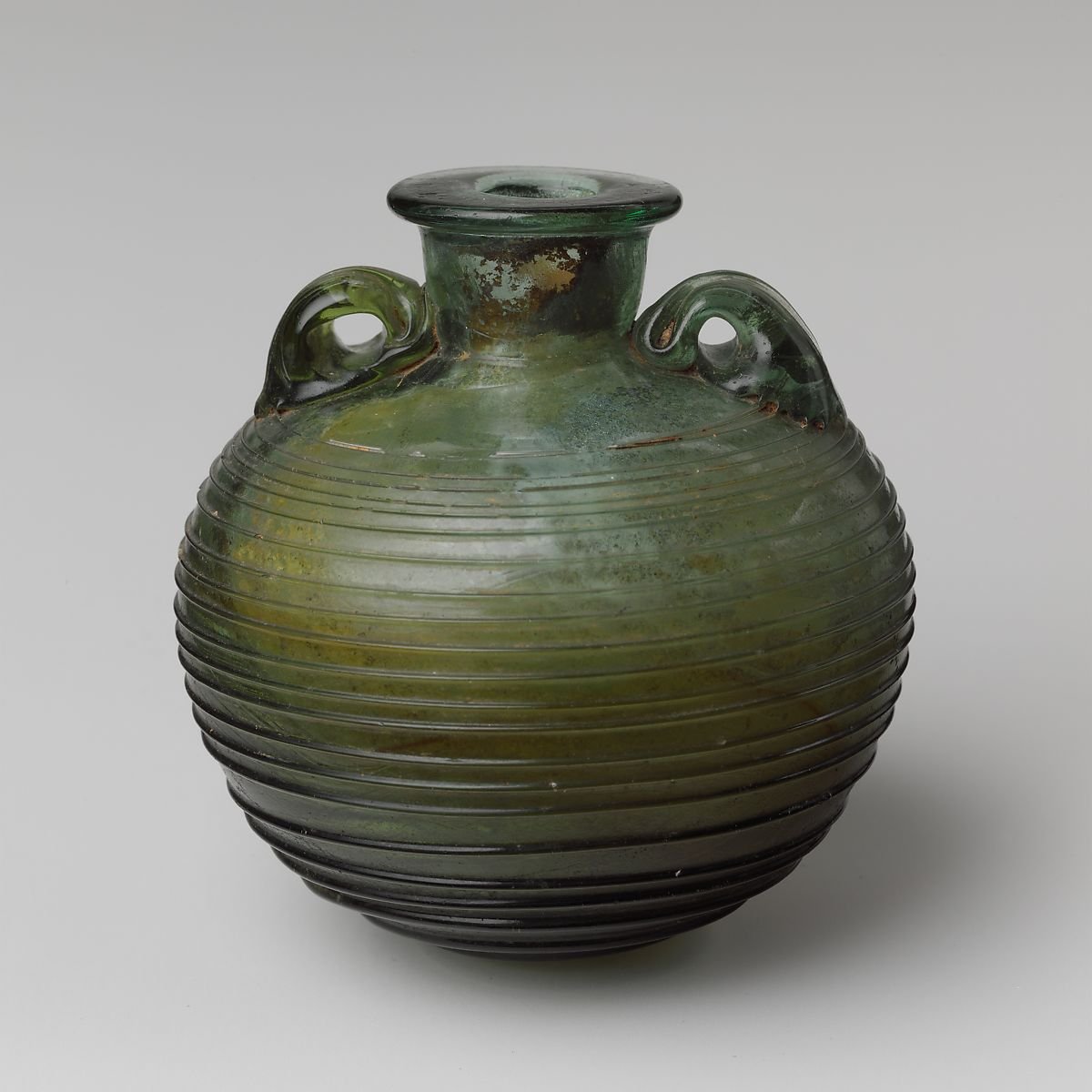 Aryballos are small vessels, used to contain plain or scented oils or ointments, latterly associated with bathing, their earlier history is slightly 'earthier'Credit: All 1st - 2nd C, The Metropolitan Museum of Art, NY