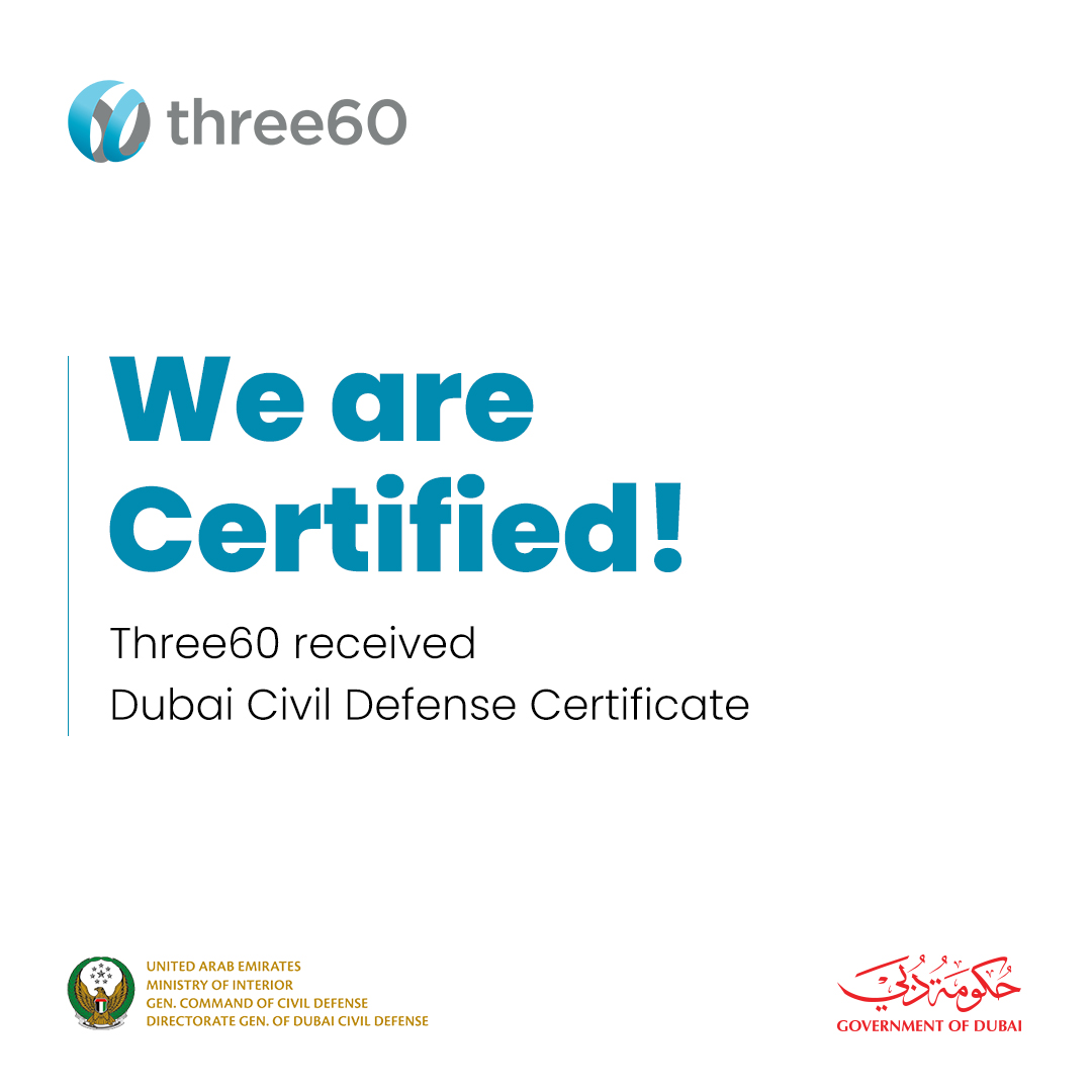 Three60 is pleased to announce that X1, X2, X3, and Silver Tower BB have received the DCD Completion & Satisfied Safety Certificate!

#ExceptionalThree60 #CommunityManagement #UAE #AbuDhabi #Dubai