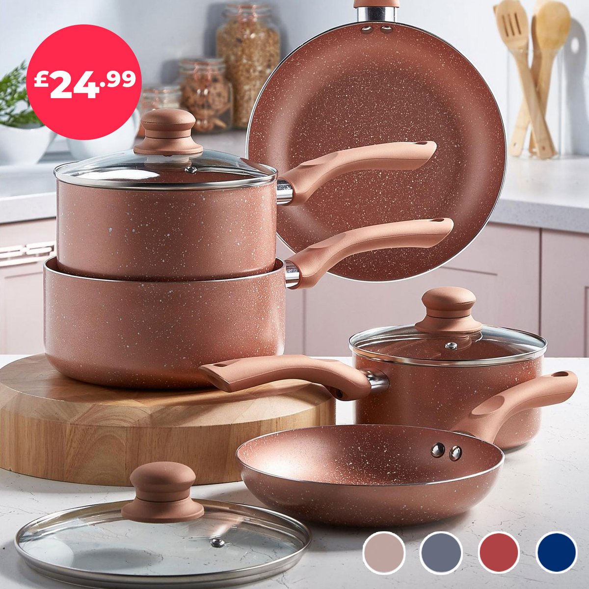 studio_co_uk's tweet photo. WOW BUY!! Get all of your kitchen needs covered with this 5-piece non-stick marble-effect pan set!! Now ONLY £24.99!! https://t.co/VmYJJPH3wb 🥘

#WOWBUY #WeDoWOW #FindYourWOW #SundayDinner https://t.co/bsBjqQHSPT