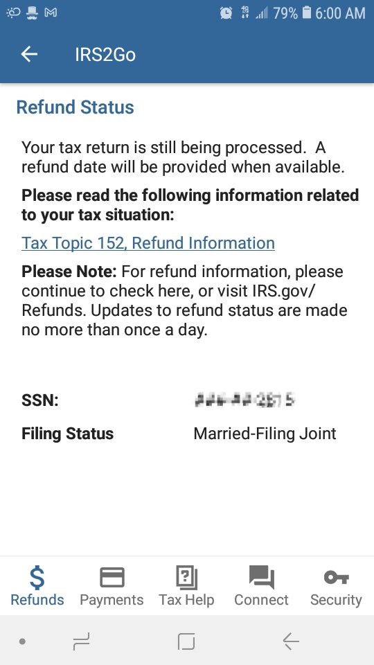 gigifreeman76's tweet photo. @POTUS @Santhormor Was told they made a mistake and should have my return and stimulus out to me on May 13. A month ago they told me April 30th. I'm sure it will change again #Irsfail ex boyfriend from 13 years ago works as IT manager for IRS and hell I'm even wondering if he is messing with me. https://t.co/mvK6xgLbss