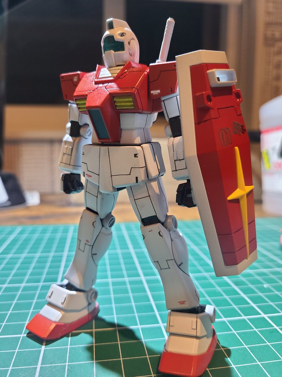 pisconor's tweet photo. 初心者が作ったジム完成。

#スジボリ堂
#BMCタガネ
#ガンプラ好きと繋がりたい 
#デカールまがーる https://t.co/EuCXoGhdG6