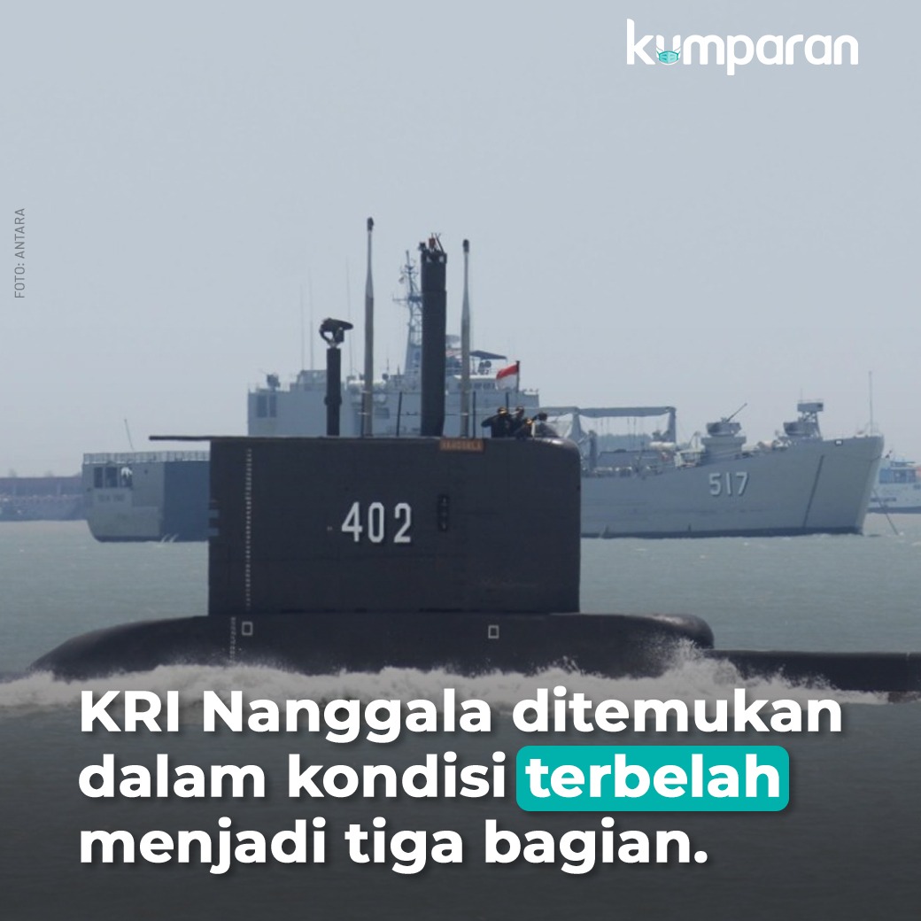 KRI Nanggala akhirnya ditemukan di kedalaman 838 meter di perairan Bali. KSAL Laksamana TNI Yudo Margono mengatakan, KRI Rigel menggunakan sonar dan menurunkan ROV ke titik yang ditemukan adanya serpihan besar KRI Nanggala. #TopNews bit.ly/3dU0ogV
