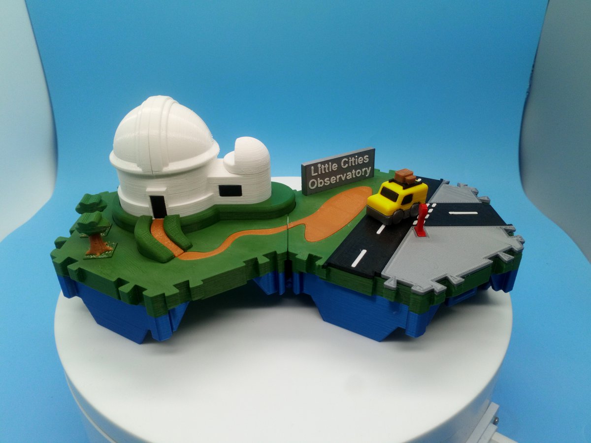 Little Cities Observatory Telescope is now available to my mid and top tier patrons.  The observatory turns 360 and the upper shell will open slightly to reveal the inner telescope.  And that car though!!!  <a href="/MattStultz/">Matt Stultz</a> I think this is my favorite!!!!  😍