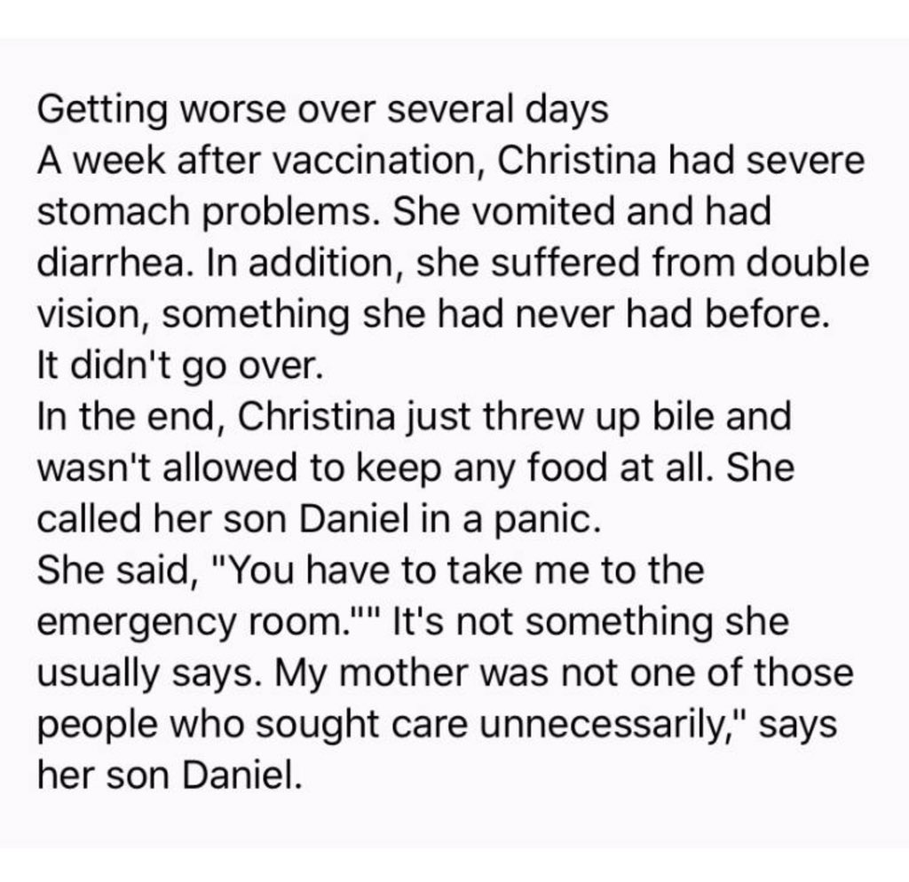 Another case with tragic outcome from Sweden.