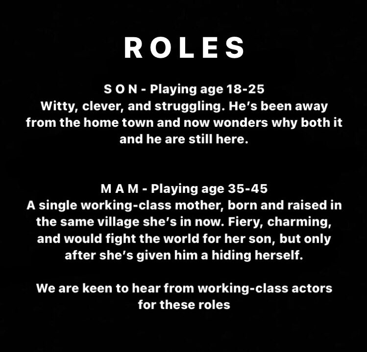 7thSenseTheatre's tweet image. 🌟 C A S T I N G 🌟
We’re on the hunt for 3 brilliant actors to join us for our R&amp;amp;D of new play DOG HAIR next month! Role info below 👇

Dates: 17th-22nd May
Location: London

Email headshots and links to hello@seventhsensetheatre.com

Deadline: Friday 30th April, 6pm
Go go go!