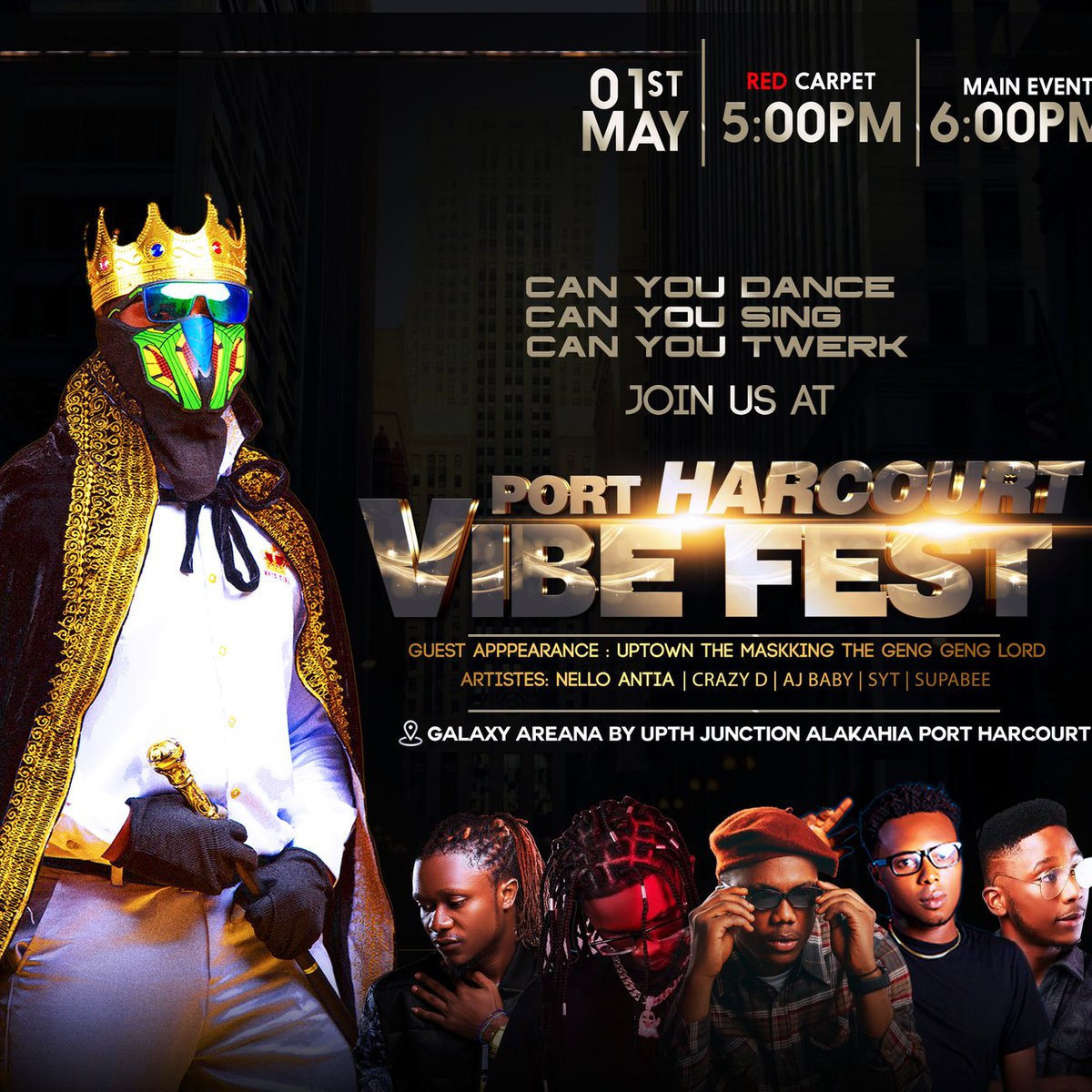 Supabeeofficial's tweet photo. Port Harcourt fest is here again, turn up. #Supabeelive. https://t.co/cqcOrPjGFJ