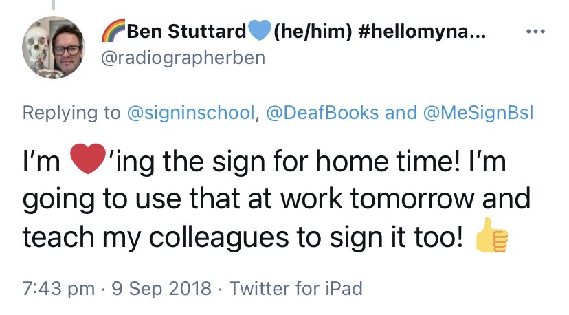 And it’s not just Ben’s followers who are saying he’s ‘teaching’ sign language - he’s said so himself.He’s taken issue with us questioning his professional standards, but given he’s teaching potentially incorrect signs to colleagues at work, we have every right to be concerned.