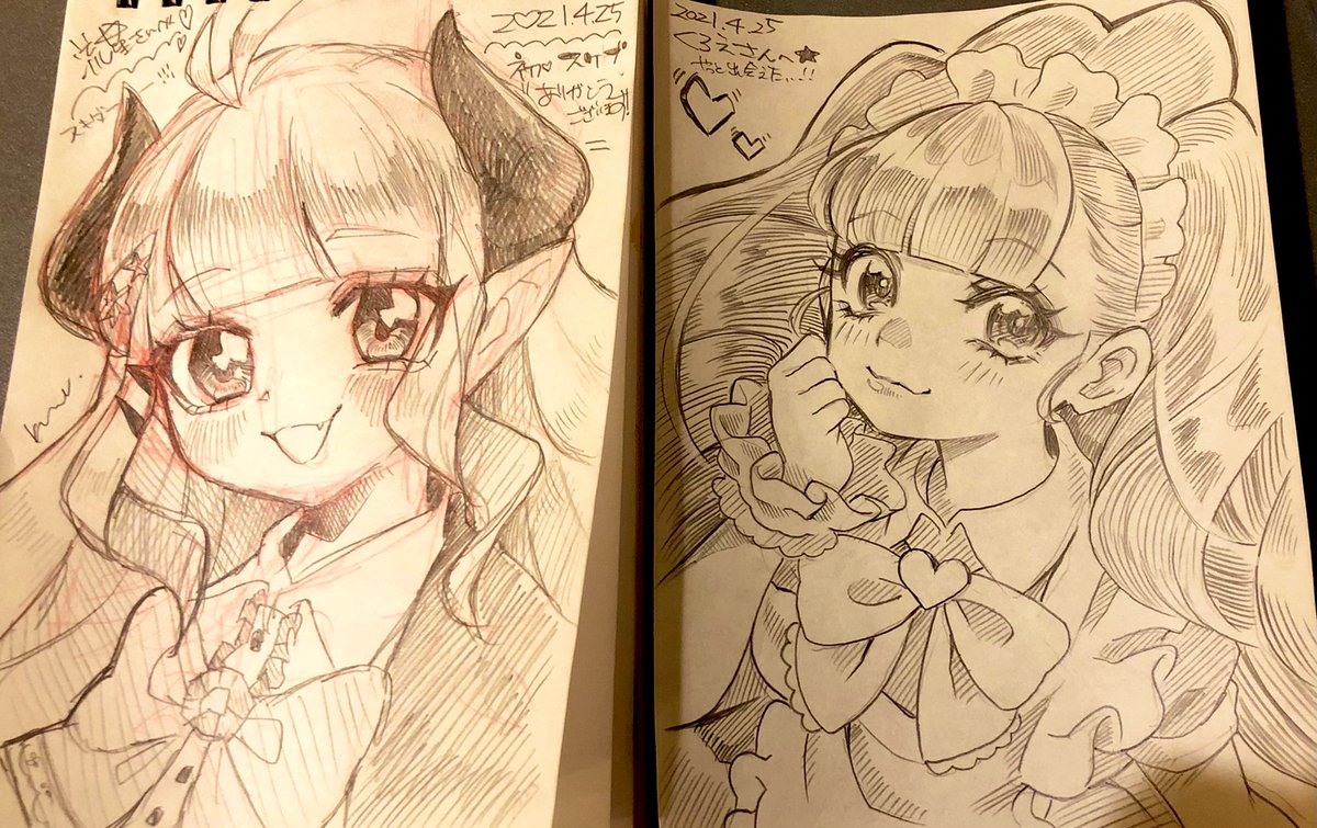 スーパー神絵師とスケブ交換させてもろたで???
せいらちゃん描いてもらっちゃった!!!!!!!
嬉しい!!!!!!!! 
