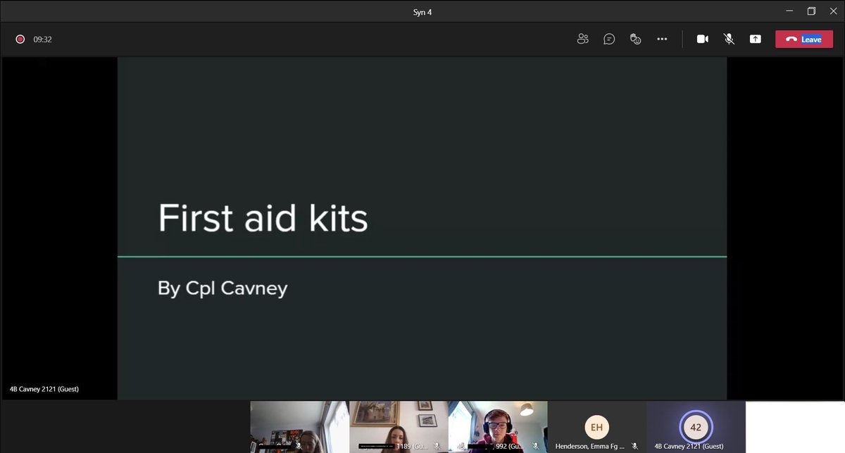 Today saw the Cadet First Aid Instructor Course assemble (remotely) to continue working towards the Method Of Instruction Qualification. Cadets from across South West Region will spend the weekend delivering First Aid related sessions to other members of the course.
