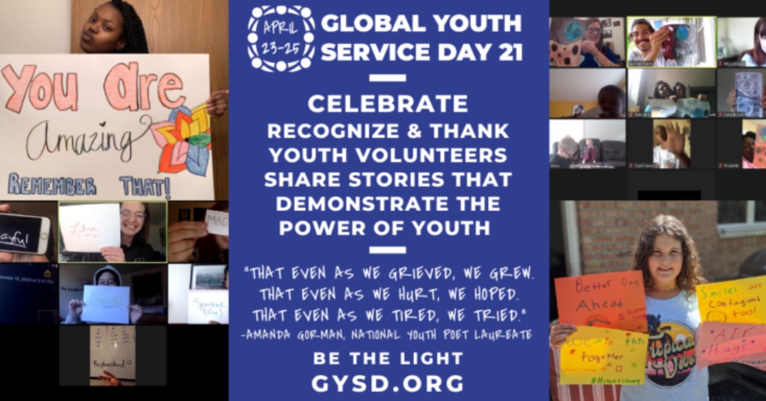 Days of service like Global Youth Service Day are not just times to serve, but also a time to reflect on, demonstrate, recognize, and celebrate the service that’s been done throughout the rest of the year! #GYSD2021 <a href="/YouthService/">YSA</a>