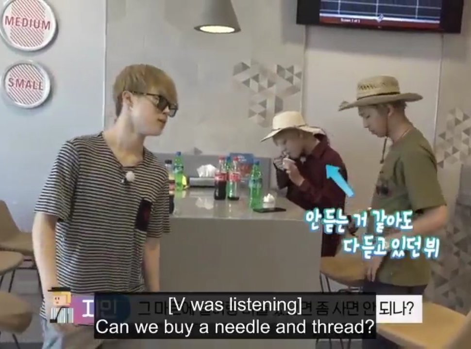 remember when tae bought jimin a needle and thread for his pants when he said how they were big for him :(