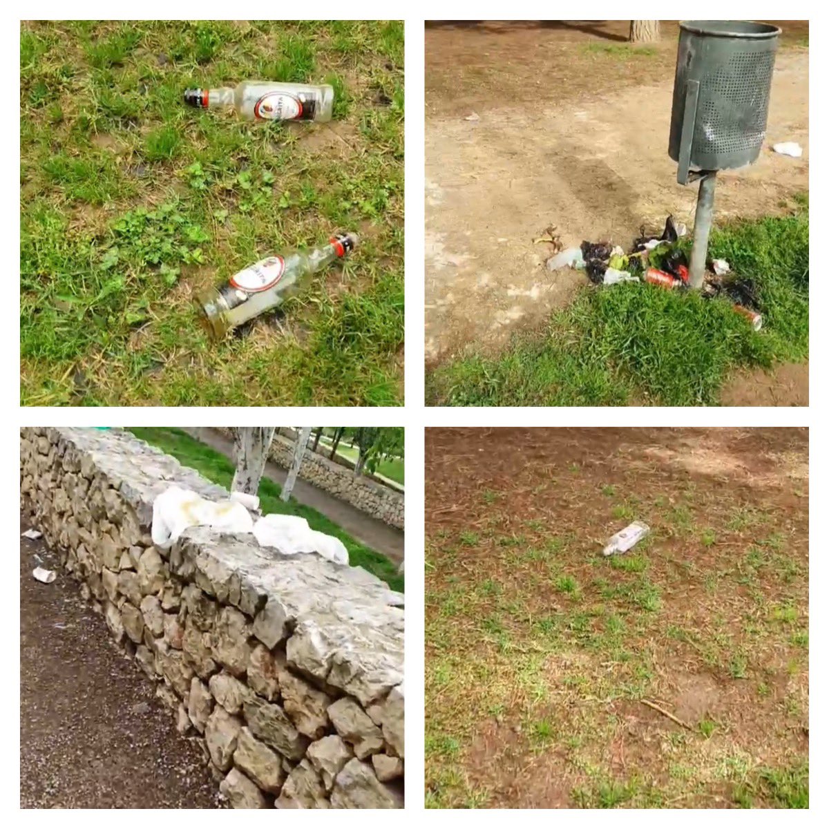 CADA FIN DE SEMANA pasa esto en el #ParquedeCabecera de #Valencia... gente irresponsable que hace botellones y deja la basura y botellas de cristal tiradas por donde pasean familias, perros, gente mayor... Esto es una vergüenza. ¿Podéis hacer algo <a href="/AjuntamentVLC/">Ajuntament València</a> <a href="/policialocalvlc/">PoliciaLocalValència</a>?