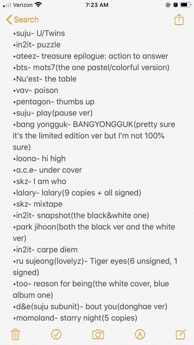 Yup!! I own so many- here& #39;s a v long(and not updated) list that I put together awhile back- it also has some non kpop ones listed but that& #39;s just cuz it& #39;s for all my albums  https://twitter.com/seohopixi...