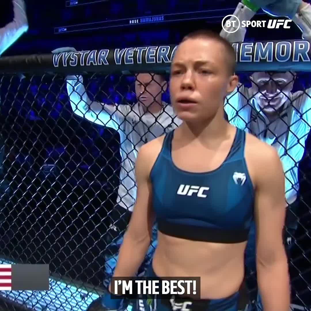 UFC on BT Sport on Twitter: ""I'm the best!" 🥀 "You're the best  mother****** - ever!" @RoseNamajunas chanted her mantra before the fight  started at #UFC261. There was no doubt in Pat