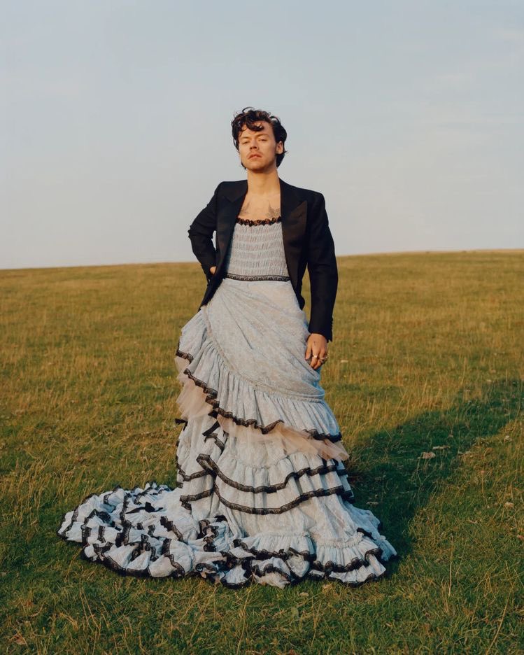harry in dresses and skirts because it’s the most powerful thing ever