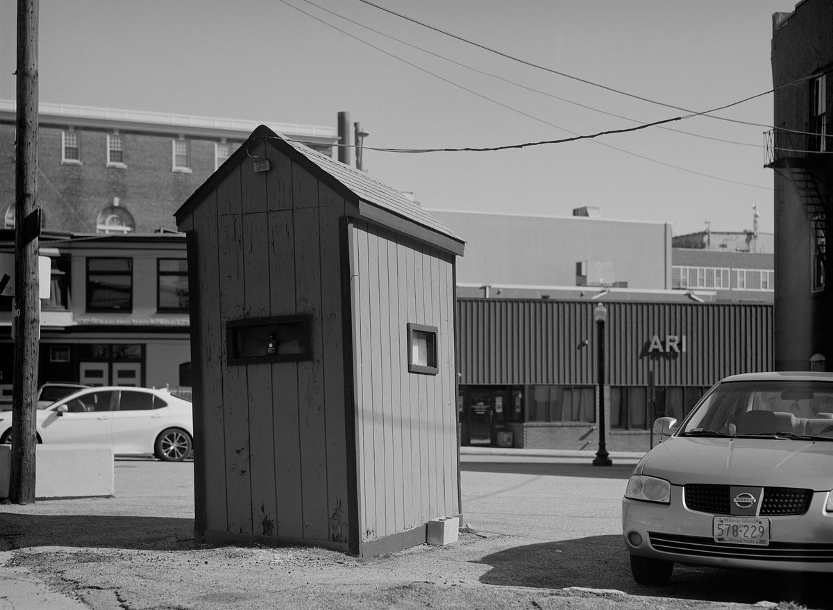 ClickErik's tweet photo. #fp4party Day 7! This is it, and so I’ll post two. #Graflex SLR, 3x4 sheet film, #pyrocat developer. Weeds, parking shacks and a Graflex, that’s pretty much me right there. @FP4Party Thanks hosts! It’s been a great week, so much good stuff. https://t.co/LS2T6VQCOc