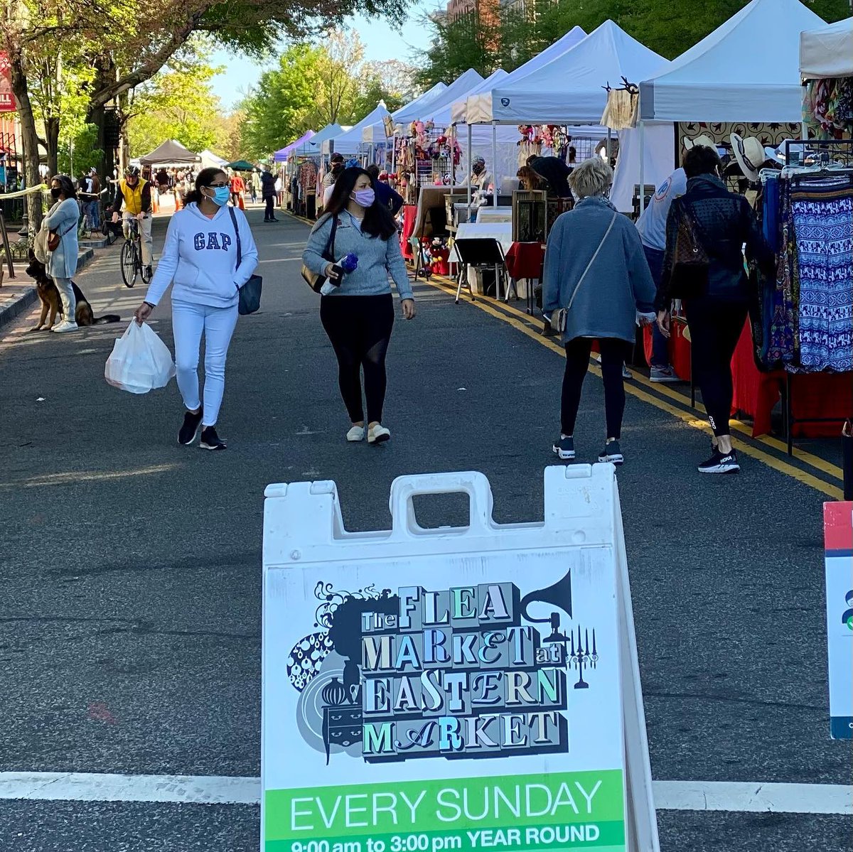 Don't let a morning shower keep you from shopping &amp; dining along <a href="/EasternMarketMS/">Eastern Market Main Street</a>. The <a href="/FleaMarketatEMk/">FleaMarket</a> &amp; <a href="/EasternMarketDC/">Eastern Market DC</a> #farmers #vendors &amp; #exhibitors on 7th St SE and C St Plaza 9AM-4PM. Indoor #merchants open 9AM-5PM (Closed Mondays). #ShopSmall #ShopLocal <a href="/SmallBizDC/">DSLBD</a>