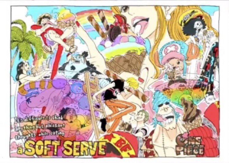 Twitter 上的 Log ワンピース考察 It S Difficult To Think Anything But Pleasant Thoughts While Eating A Soft Serve ソフトクリームを食べている時は 楽しいこと以外を考えるのは難しい これはアメリカの作家 ルイス グリザードの名言からの引用だ