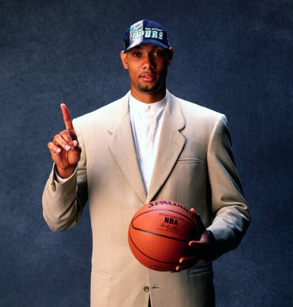 TIM DUNCAN Age 14: Started playing basketballAge 19: ACC Player of the YearAge 21: 1st pick in the NBA DraftAge 21: 1st of 15 All-Star teamsAge 23: 1st of 5 ChampionshipsAge 26: 1st of 2 MVP awardsAge 43: Hall of Famer