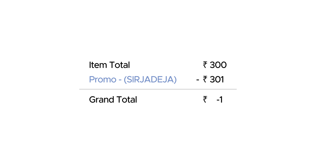 zomato's tweet photo. if sir jadeja was a promo code https://t.co/nenMERtrZD