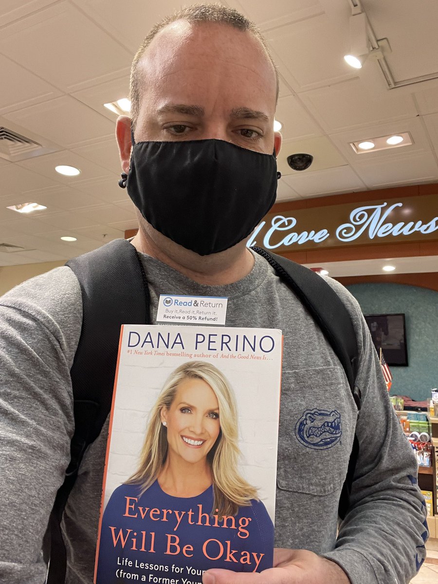 GatorLabDad's tweet photo. @DanaPerino Everything will be okay in the Palm Beach airport. A great book even for guys to read. #GoGators https://t.co/97pFnmefS6