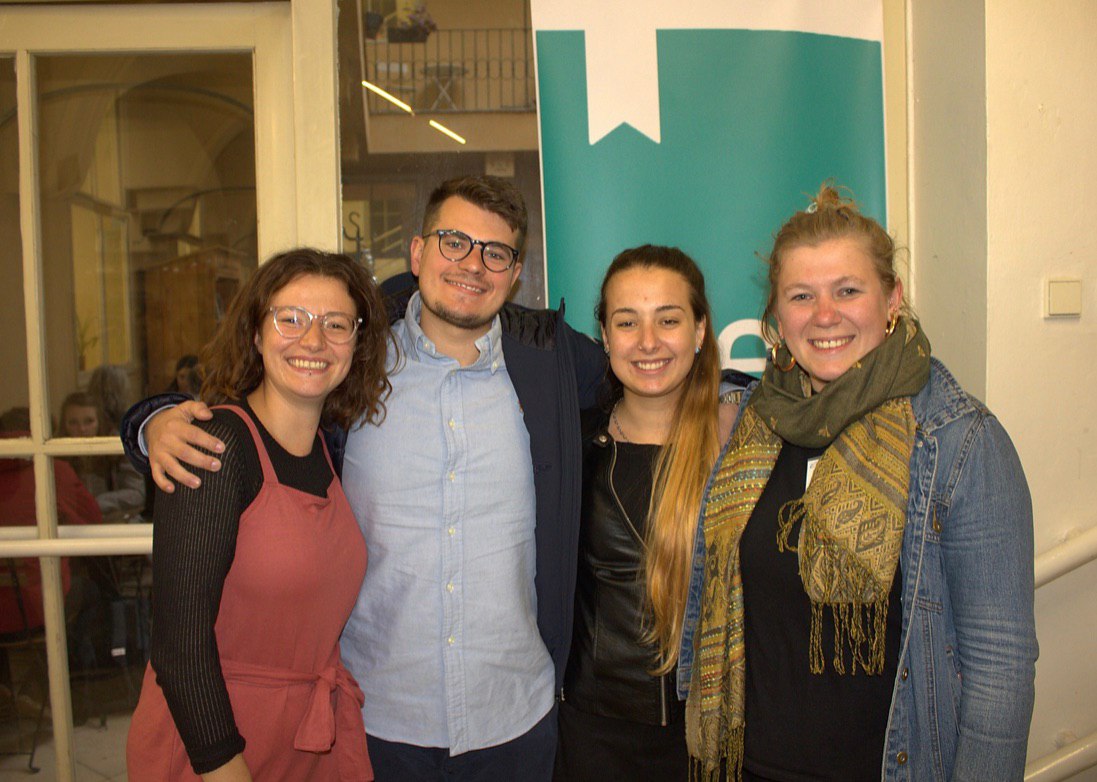 EDSUnion's tweet photo. We thank the previous board and wish them all the best for the future. Thank you for your Engagement and dedication for us. (In this picture, Inna Sharper, Cezar Dragulin, Giusepppina Covino, Vanessa Schügerl 2019 - 2021) #GA2021 #EDSU2021 https://t.co/gyFPDWmF3e