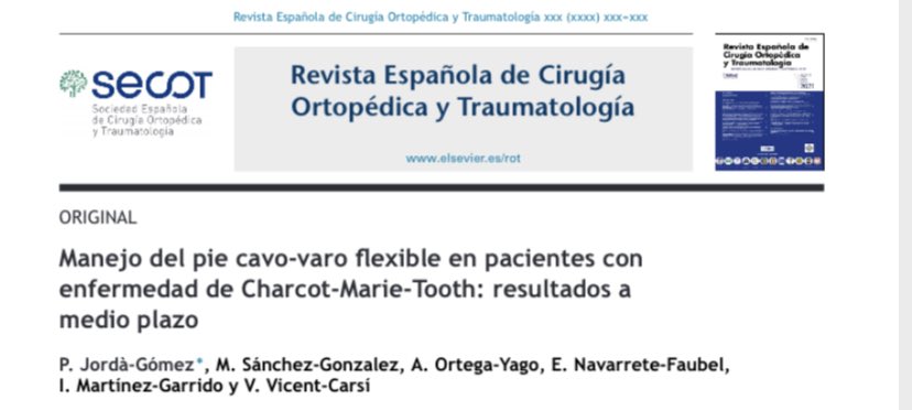 AddThis | Home authors.elsevier.com/sd/article/S18… 
Os comparto a todos mi último artículo sobre la enfermedad de Carcot-Marie-Tooth. 
Una enfermedad que afecta al sistema nervioso periférico y ocasiona importantes deformidades en los pies.