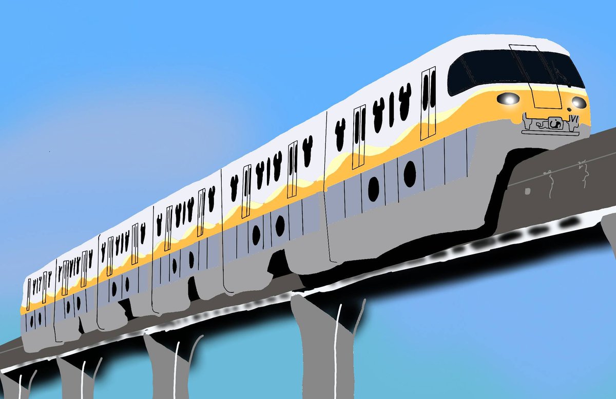 モアイ 舞浜リゾートラインtype C描きました 舞浜リゾートライン ディズニーリゾートライン ディズニー Typec Type C モノレール 鉄道イラスト 描き鉄 鉄道 鉄道好きな人と繋がりたい 絵描きさんと繋がりたい デジタルイラスト