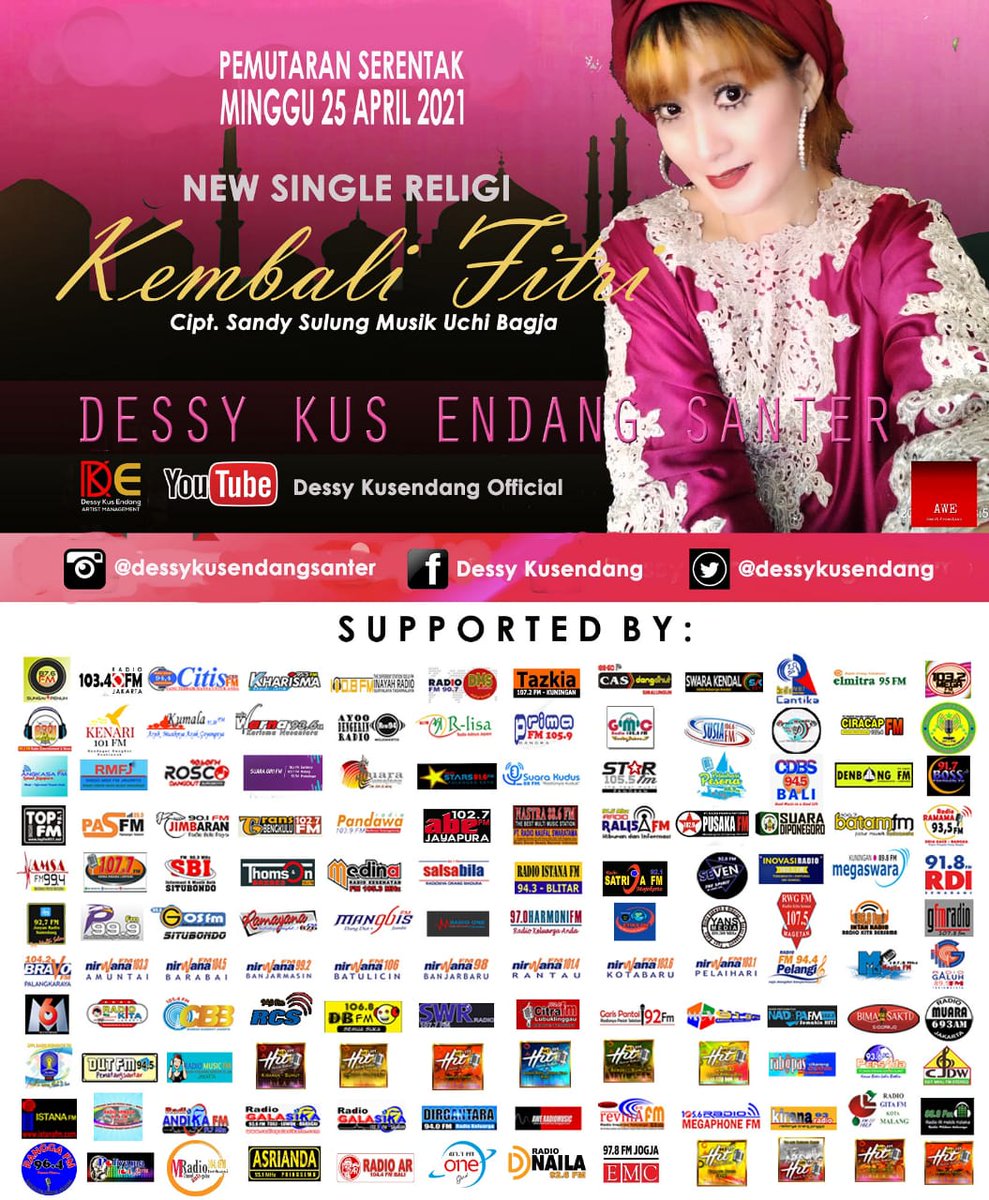 #Terputar
Diprogram #MusikReligi jam 17.00 - 18.30 wib #PemutaranSerentak 
Single dari DESSY KUS ENDANG - KEMBALI FITRI <a href="/DessyKusendang/">Dessy Kusendang</a>  <a href="/aWe_Radiopromo/">AWe Smart Promotion</a> 
MD : Rudi gita <a href="/Karjuni3/">Karjuni</a>