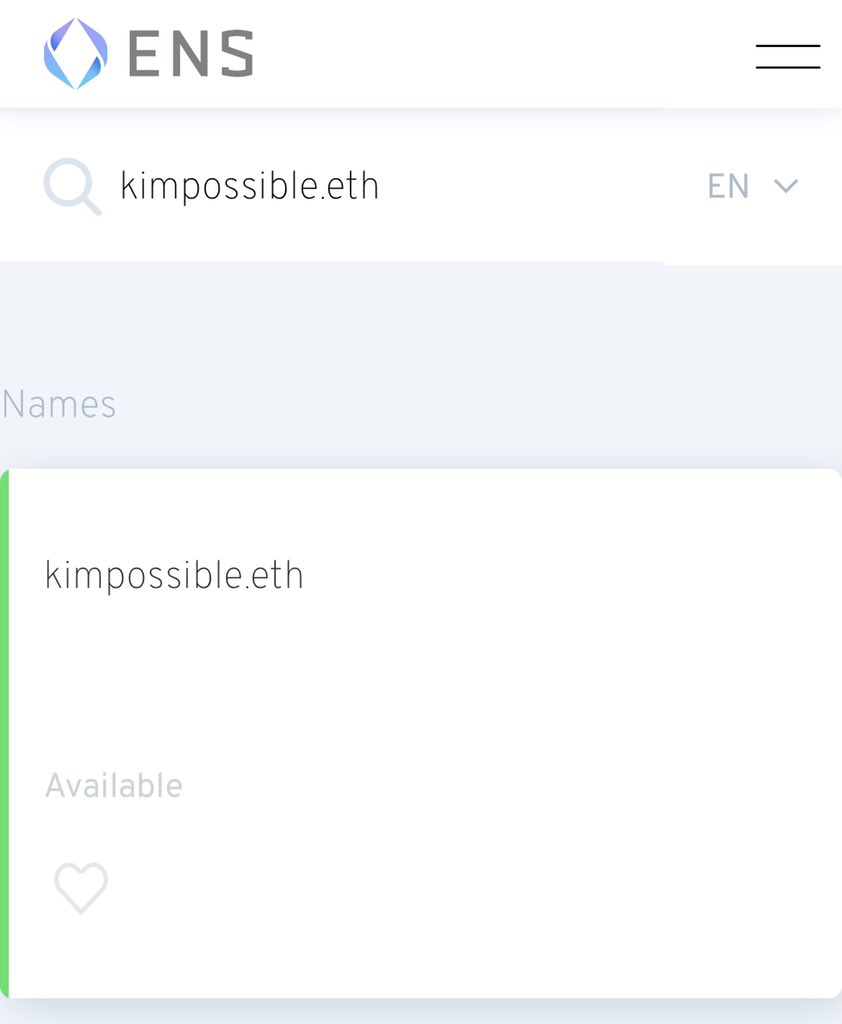  How to Register Your First .ETH Domain1. Go to  https://app.ens.domains/ 2. Use the search bar to find a domain you want. 3. Tap on your chosen name to see an estimate of how much it will cost. I’m going to buy kimpossible.eth. Call me, beep me.