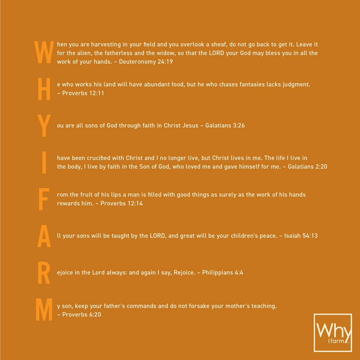 pray, praise, and plant. 

#whyifarm #sundayschool