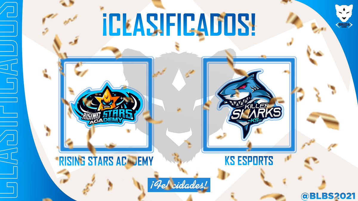 #BrawlStars • ¡ANUNCIO!

Tenemos los 2 últimos cupos asegurados🎉, felicidades a estos grandes equipos por su buena actuación y bienvenidos a la liga!💙

<a href="/RisingStars_GG/">Rising Stars</a> (Academy)🏆
<a href="/KS__eSports/">KS Esports</a> 🏆

By: @_CreazyMakes 💪🏼💪🏼