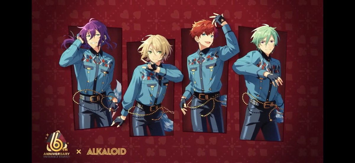 あんスタfusion 6周年イラスト 前半8ユニット 全体絵 Fine Trickster Alkaloid Eden