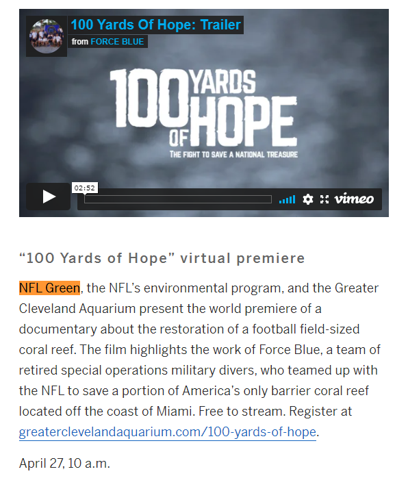 cleaquarium's tweet photo. A "list of official and unofficial events, interesting places to visit and fun things to do during the NFL Draft" via @joeyjoe for @clevelanddotcom includes #100yardsofhope premiere 4/27 and so much more more! #thisiscle https://t.co/ltnn4RLaOp https://t.co/wG3hguALXU