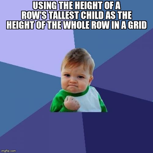 overflow_meme's tweet image. Using the height of a row&apos;s tallest child as the height of the whole row in a grid stackoverflow.com/questions/6725… #flutter #fluttergridview #flutterlayout