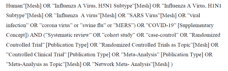 The PubMed systematic search strategy is the easiest to evaluate. It is very short. The terms covering  #facemasks are the most important and thus ought to be exhaustive. In my expert opinion they are not and so this search lacks face validity. 3/36