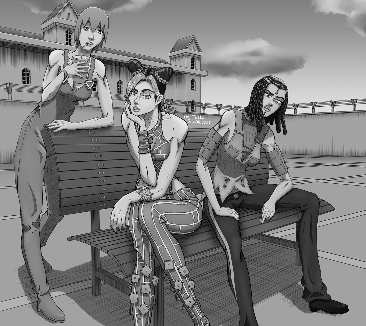 ar_Tekko's tweet photo. Finished my #jojo #part6 fanart today, i started with a grayscale version and later colored it.
i still need to get used to that, but i want to do it more often.

#art #digitalart #CLIPSTUDIOPAINT #drawing #TekkLogs #twitchtv #twitchstreamer #streamer #Livestream #fanart https://t.co/Bl3abqDif3