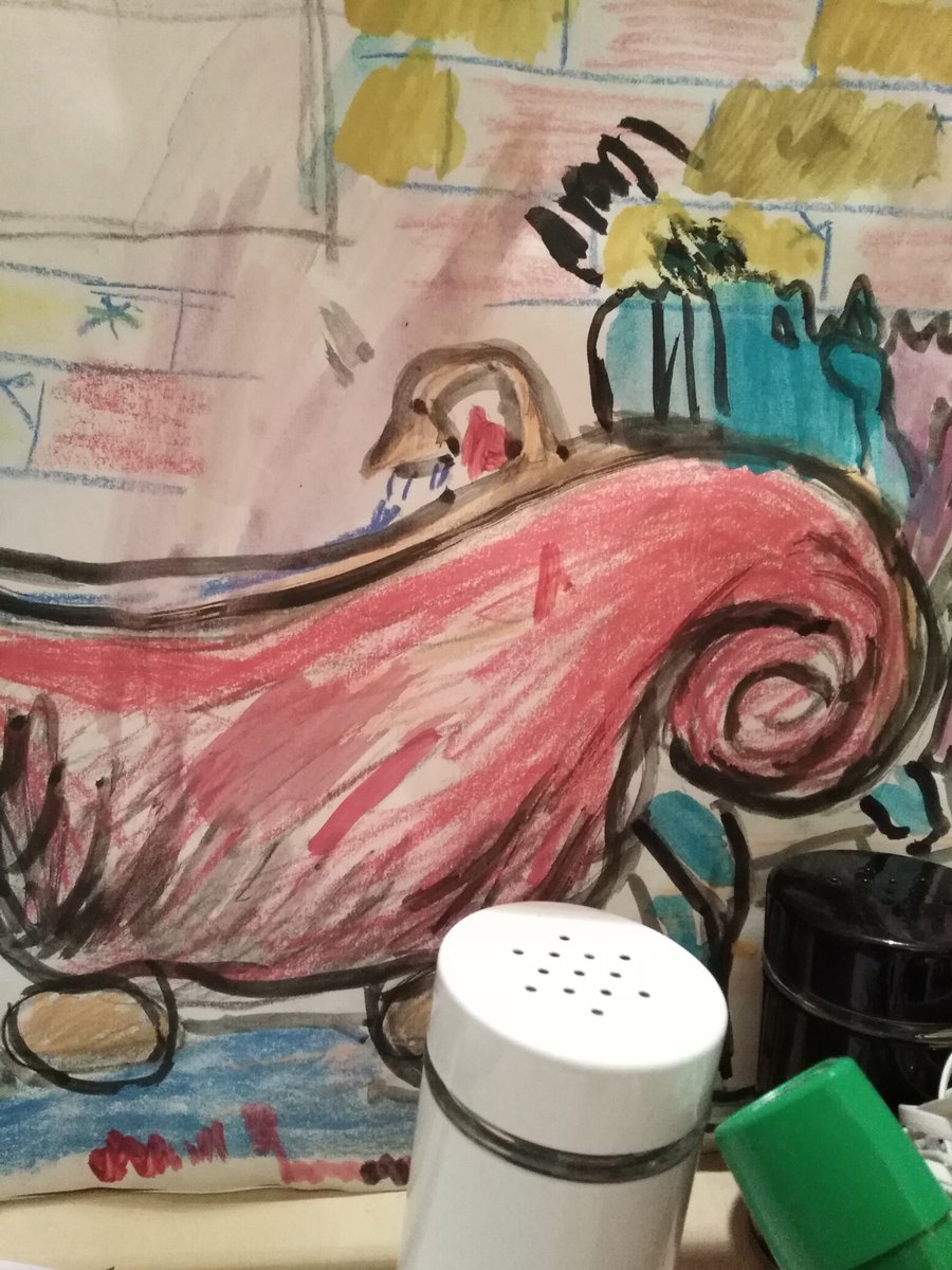 Searching my stuff, found this old picture i made when i was a #kid
It is a red #bathtub
Then i used some #colors to pep it a little bit up, working in this #project with a friend of mine.
Please fell #welcome to #read more about this in my #blog

hildegart.blogspot.com/2021/04/a-stor…