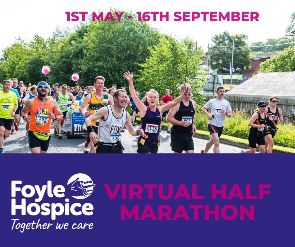 FoyleHospice's tweet photo. Have you signed up for our Half Marathon?
Seize the day, make it your new personal challenge, all while raising vital funds for your local hospice.
Sign up for the Virtual Half Marathon here:
https://t.co/89l1P62963...
#virtualhalfmarathon #getinvolved #signupnow https://t.co/pBebKVExvK