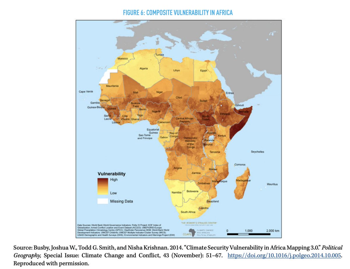 Composite indices are attractive because they combine all indicators of interest in a single map - physical exposure, population, household resilience, governance. Some examples of maps we made of Africa and SE and S Asia for DOD. 8/