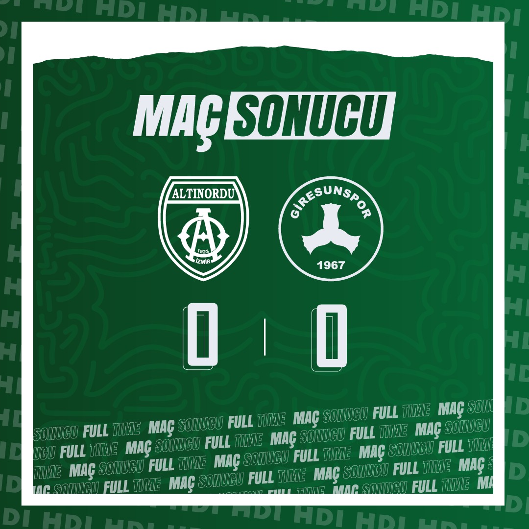 Giresunspor's tweet photo. MAÇ BİTTİ!
Altınordu 0 - GZT Giresunspor 0 https://t.co/zI64xsNWRV