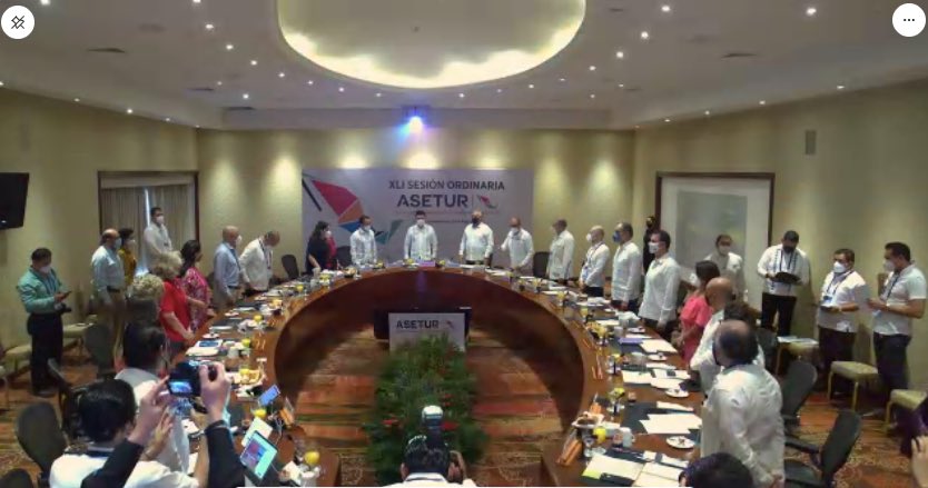 asetur_mx's tweet image. En el marco de la Cumbre Global del @WTTC en Cancún, Quintana Roo, iniciamos la XLI Sesión Ordinaria de la ASETUR con la participación presencial y virtual de las y los Titulares de Turismo de México, así como de nuestros invitados especiales: @CarlosJoaquin y @TorrucoTurismo.