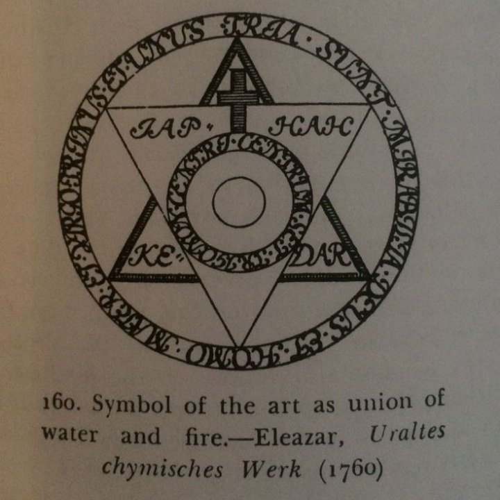 This emblem is shown in the mesSAGE video, which can also be found at the Alchemical Door, located in Rome. In Latin, it says "Tria sunt mirabilia; Deus et homo; Mater et virgo; Trinus et unus," which translates to There are three marvels: God and man, mother and virgin, triune +