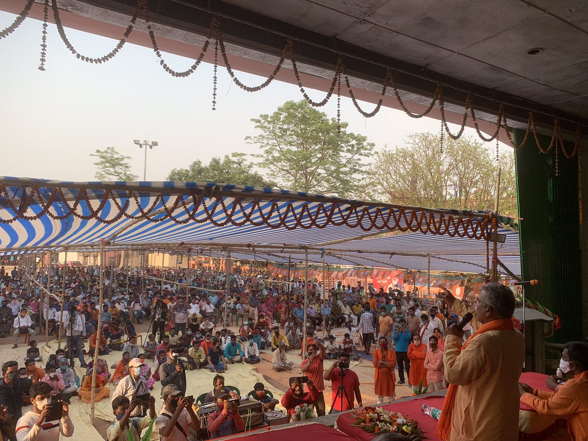 DilipGhoshBJP's tweet photo. Few glimpses of public meeting at Dubrajpur town, Birbhum.

#bjp200plusinbengal https://t.co/tBTMYbJLwl