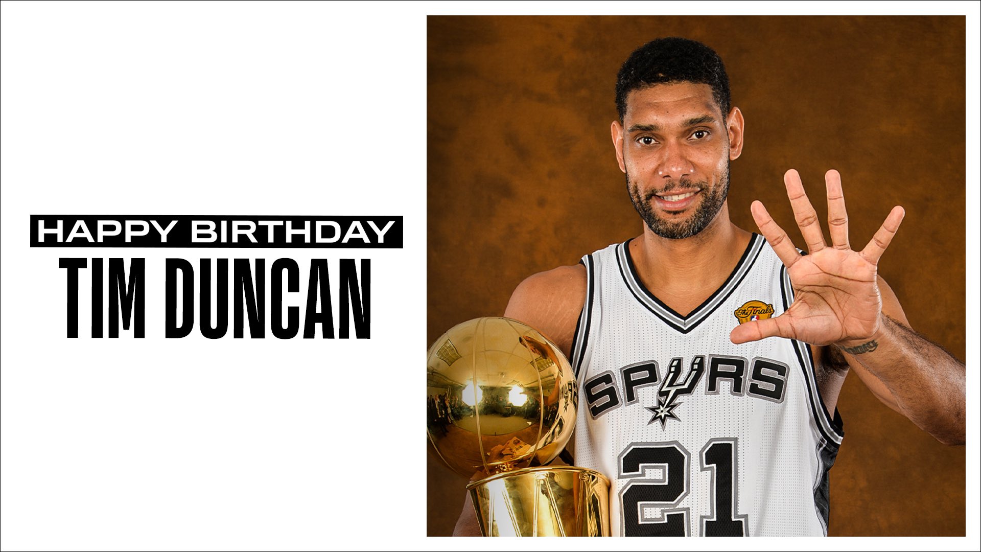 NBA History on Twitter: "Join us in wishing a Happy 45th Birthday to 15x #NBAAllStar, 5x NBA Champion, 3x NBA Finals MVP, and @Hoophall inductee, Tim Duncan! https://t.co/J9OYEzCihZ" / Twitter