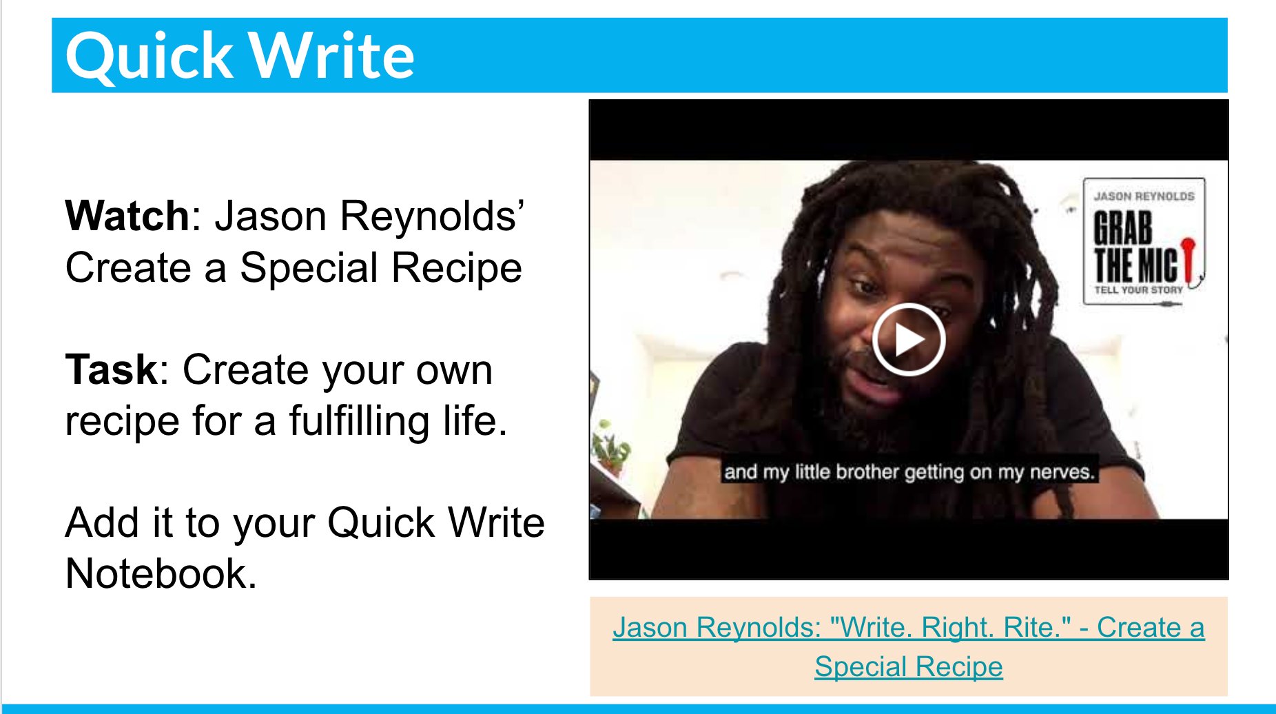 George Janeteas 9 English Lesson What Is The Recipe For A Fulfilling Life Ss Will Complete Community Builder Identify Elements Of Autobiography In Cookbooks Gain Background Knowledge